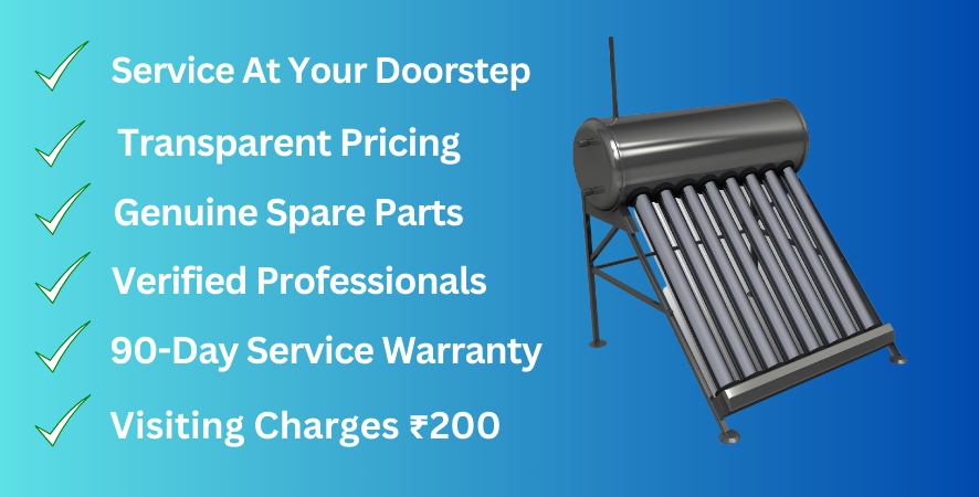Solar water heater repair and installation